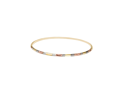 3 Tone Plated | Diamond Cut Bangles